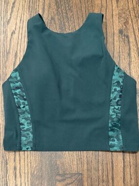 Athleta Dark Green Cropped Tank Top